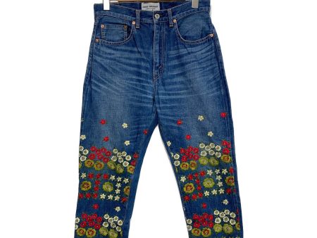 [Pre-owned] JUNYA WATANABE COMME des GARCONS Flower Embroidered Denim Pants XC-P002 Sale