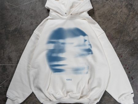 FADED FACE VANILLA   OFF WHITE HOODIE Sale