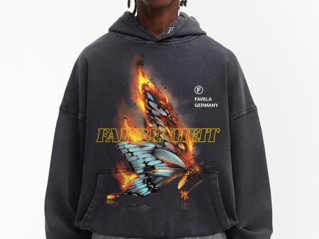 FAHRENHEIT BLACK WASHED HOODIE For Discount