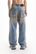 HEAVY BAGGY DISTRESSED DENIM SAND WASH DIRT WASH on Sale