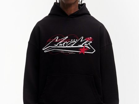 EDGY BLACK HOODIE Discount