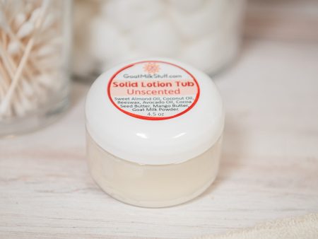 Unscented Solid Goat Milk Lotion Tub Supply