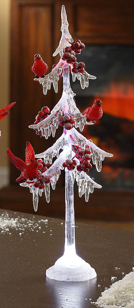 Icicle Tree w  Cardinals 13  For Sale