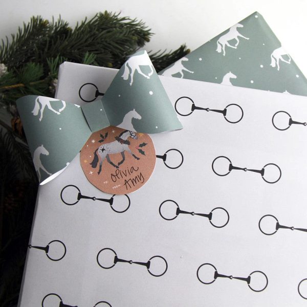 Hunt Seat Paper Co Winter Horse Wrapping Paper Online now