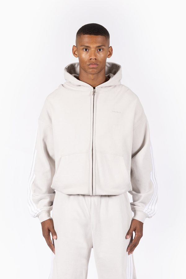 4 STRIPE GLACIER GREY FRONTZIP Cheap