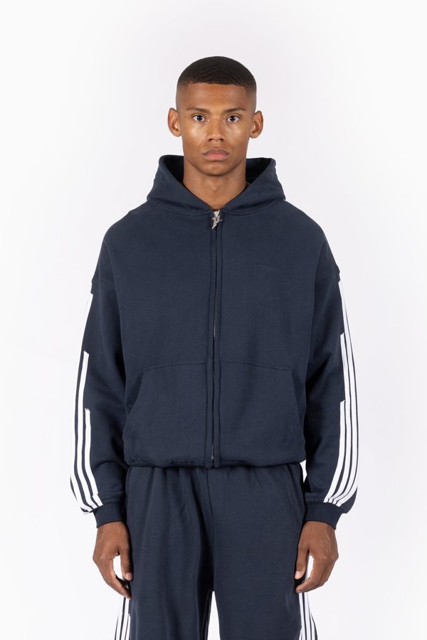 4 STRIPE NAVY CARBON FRONTZIP Cheap