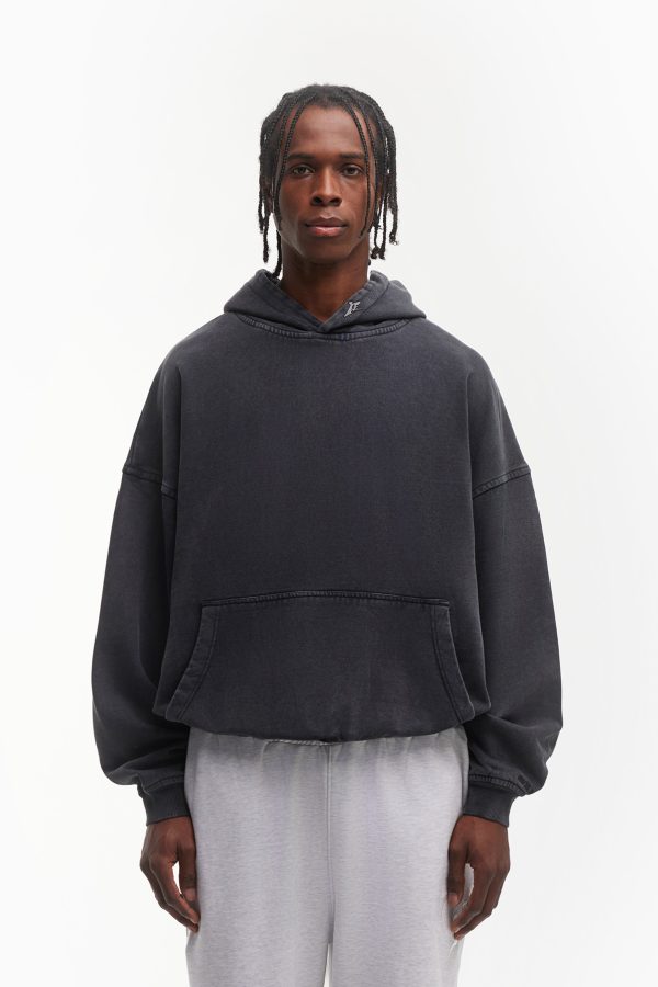 MANCHETTE BLACK WASHED HOODIE on Sale