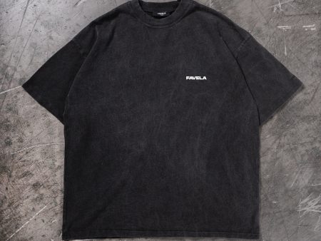 LOGO BLACK WASHED T-SHIRT For Sale