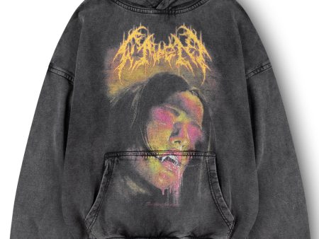 VAMPIRE BLACK WASHED HOODIE For Discount