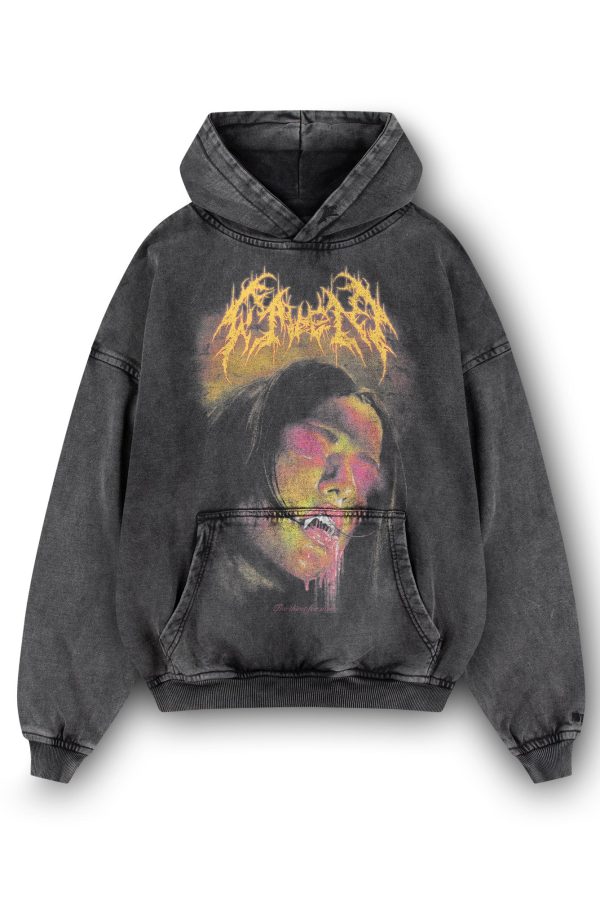 VAMPIRE BLACK WASHED HOODIE For Discount