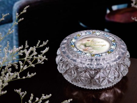 Diamond Cut Silver Round Box on Sale