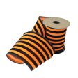 Orange & Black Stripe Ribbon Sale