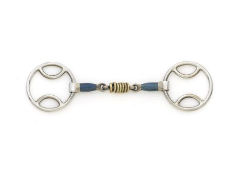 Centaur Blue Steel Double Jointed Disk Mouth Loop Ring Gag on Sale