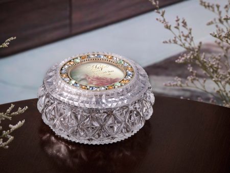 Diamond Cut Golden Round Box Online