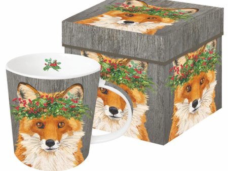 Winter Berry Fox Gift-Boxed Mug Cheap