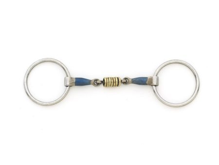 Blue Steel Double Jointed Loose Ring Snaffle Bit For Cheap