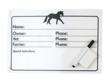 Horse Stall Plaque with Dry Erase Pen Online