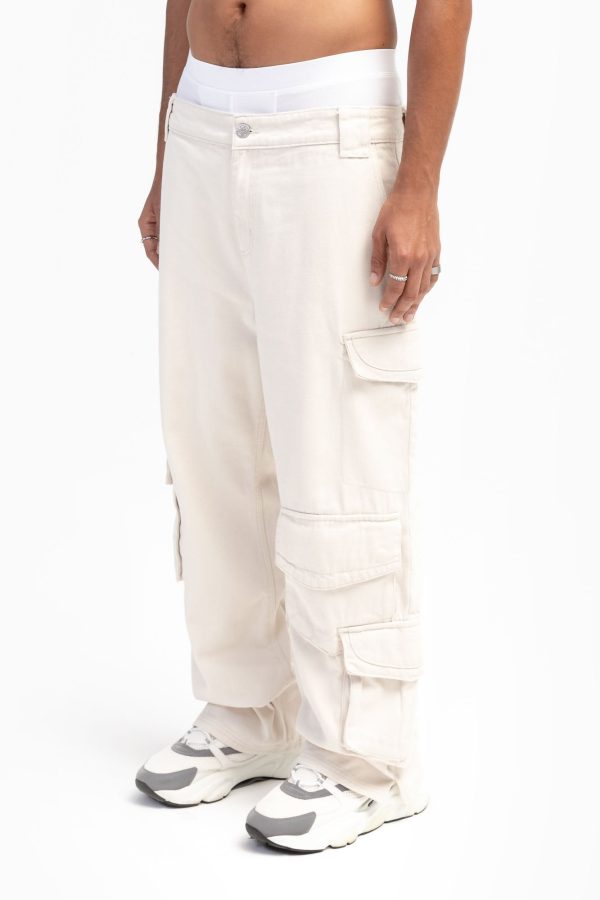 FIVE POCKET VANILLA CARGO PANTS Online Hot Sale