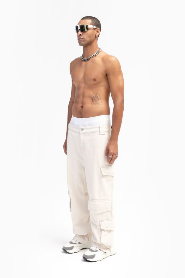 FIVE POCKET VANILLA CARGO PANTS Online Hot Sale