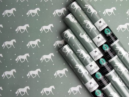 Hunt Seat Paper Co Winter Horse Wrapping Paper Online now