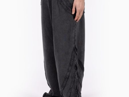 CUTLINE BLACK WASHED JOGGER [PRE ORDER] For Sale